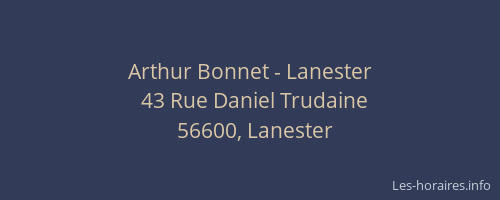 Arthur Bonnet - Lanester