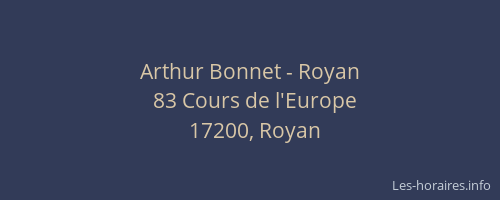 Arthur Bonnet - Royan