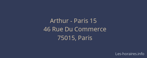 Arthur - Paris 15