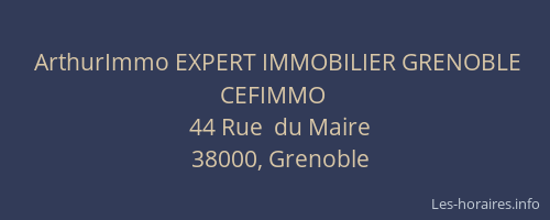 ArthurImmo EXPERT IMMOBILIER GRENOBLE CEFIMMO