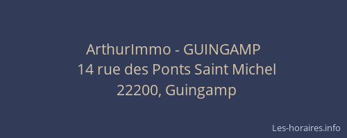 ArthurImmo - GUINGAMP