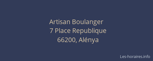 Artisan Boulanger