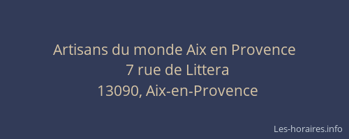 Artisans du monde Aix en Provence