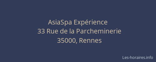 AsiaSpa Expérience