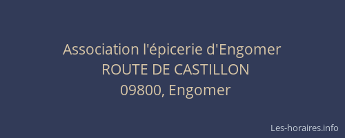 Association l'épicerie d'Engomer