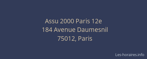 Assu 2000 Paris 12e