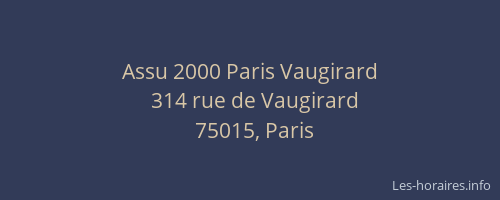 Assu 2000 Paris Vaugirard