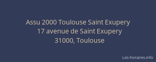 Assu 2000 Toulouse Saint Exupery