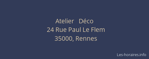 Atelier   Déco