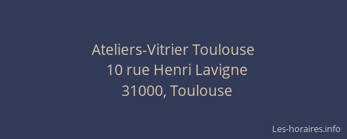 Ateliers-Vitrier Toulouse