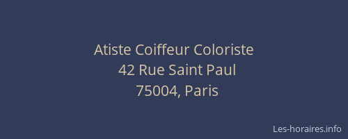 Atiste Coiffeur Coloriste