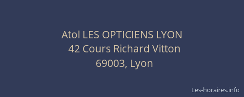 Atol LES OPTICIENS LYON