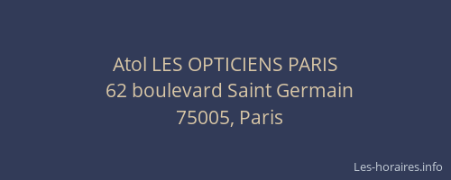 Atol LES OPTICIENS PARIS