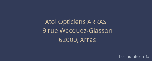 Atol Opticiens ARRAS