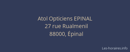 Atol Opticiens EPINAL