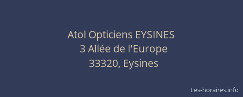 Atol Opticiens EYSINES