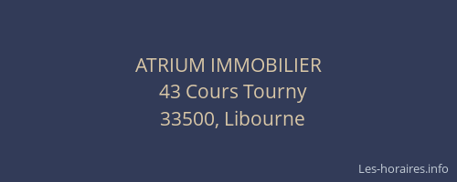 ATRIUM IMMOBILIER