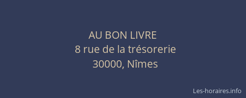 AU BON LIVRE