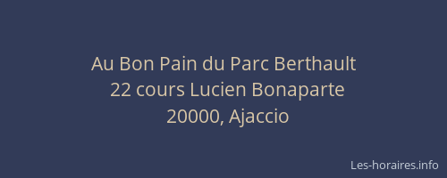 Au Bon Pain du Parc Berthault