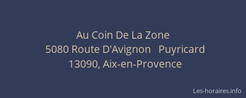 Au Coin De La Zone