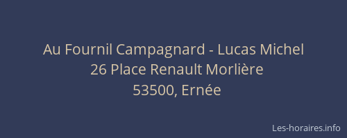 Au Fournil Campagnard - Lucas Michel