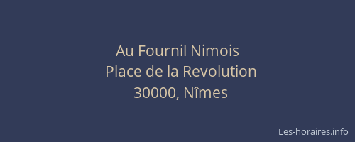 Au Fournil Nimois