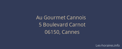 Au Gourmet Cannois