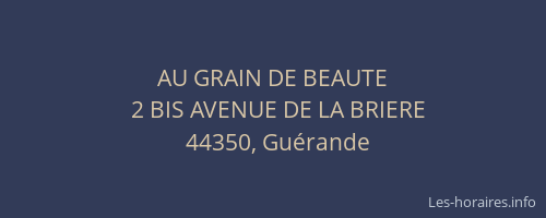 AU GRAIN DE BEAUTE