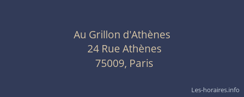 Au Grillon d'Athènes