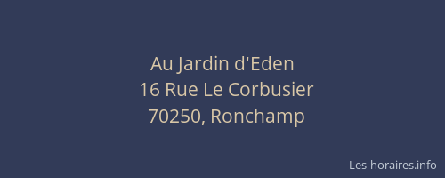 Au Jardin d'Eden