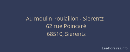 Au moulin Poulaillon - Sierentz