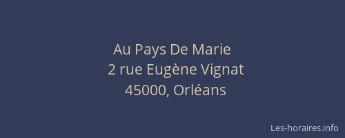 Au Pays De Marie