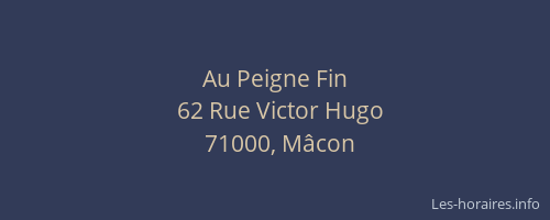 Au Peigne Fin