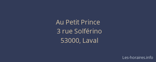 Au Petit Prince