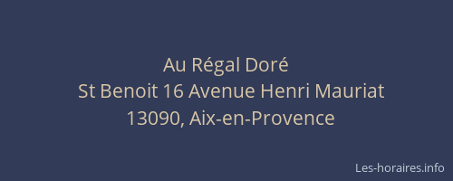 Au Régal Doré