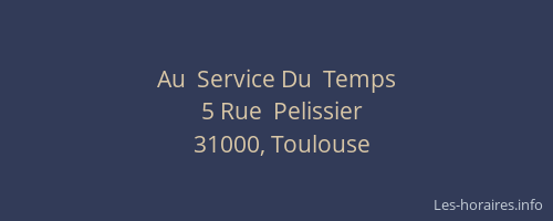 Au  Service Du  Temps