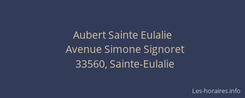 Aubert Sainte Eulalie