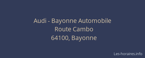 Audi - Bayonne Automobile