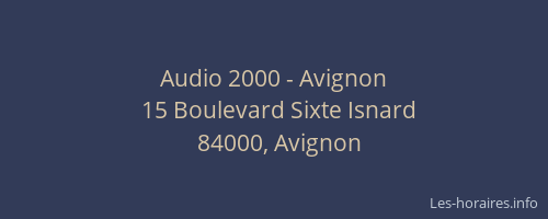 Audio 2000 - Avignon