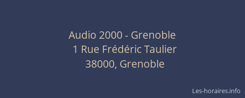 Audio 2000 - Grenoble