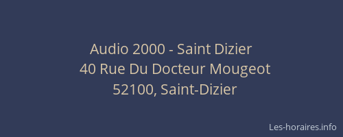 Audio 2000 - Saint Dizier