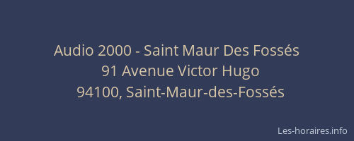 Audio 2000 - Saint Maur Des Fossés