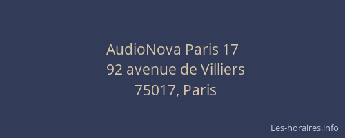 AudioNova Paris 17