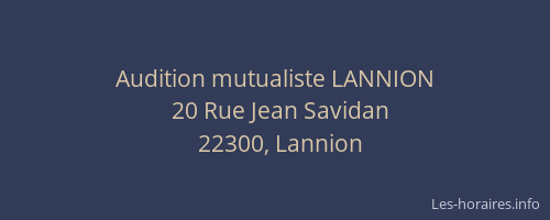 Audition mutualiste LANNION