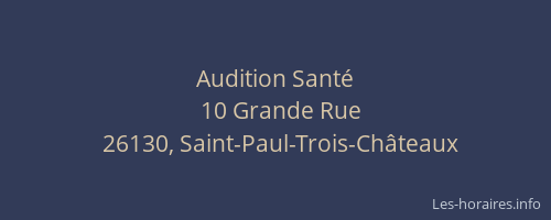 Audition Santé