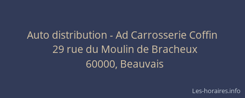 Auto distribution - Ad Carrosserie Coffin