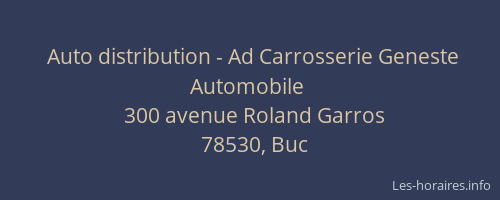 Auto distribution - Ad Carrosserie Geneste Automobile