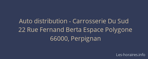 Auto distribution - Carrosserie Du Sud