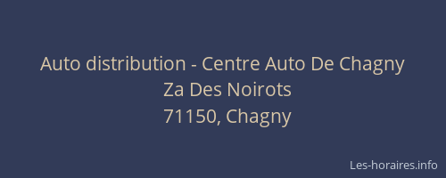 Auto distribution - Centre Auto De Chagny