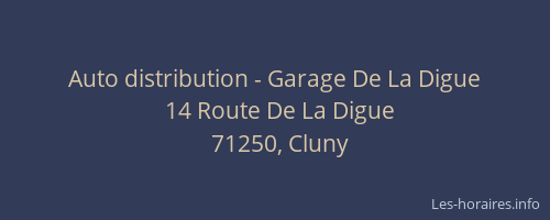 Auto distribution - Garage De La Digue